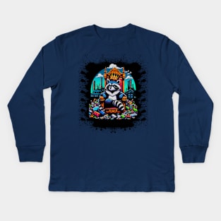 The Crowned Forager: Kingdom of the Cans Kids Long Sleeve T-Shirt